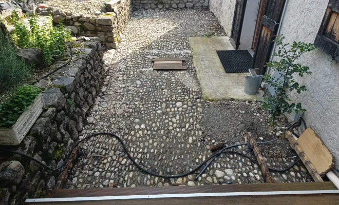 Création terrasse composite - avant