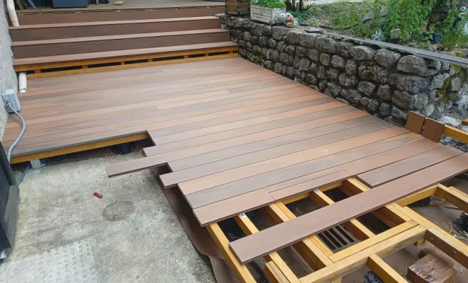 Création terrasse composite - en cours
