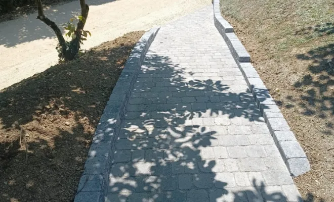 Création d'une allée en pavés - après