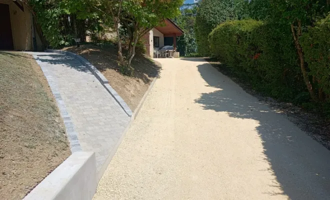 Création d'une allée en pavés - après