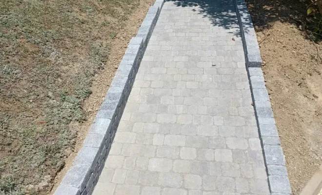 Création d'une allée en pavés - après